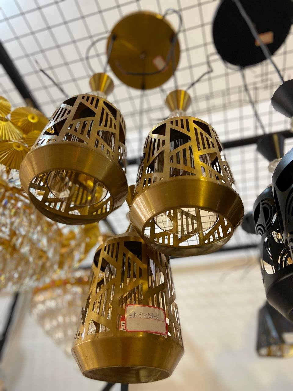 Candeeiro  Dourado Oval  medio CBM-O32