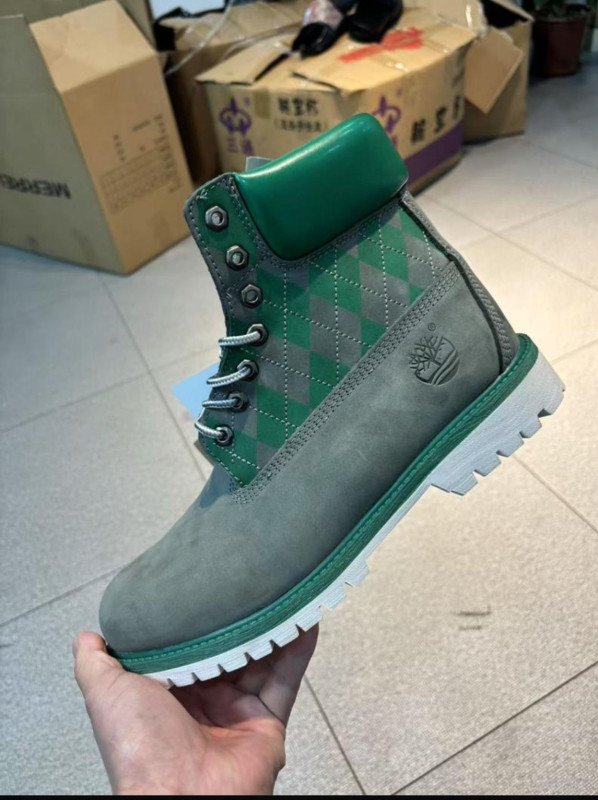Ténis Timberland Botas verde e branca TTBV-019