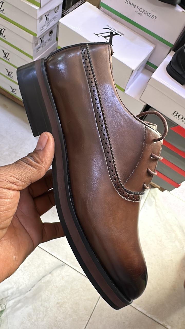 Sapato cor castanha sola estilo borracha-#scsb06#