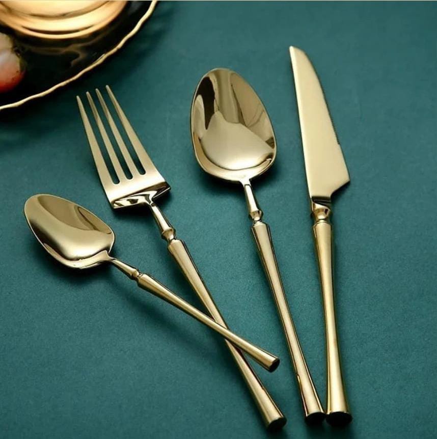 Conjunto de talheres dourado CTP-014